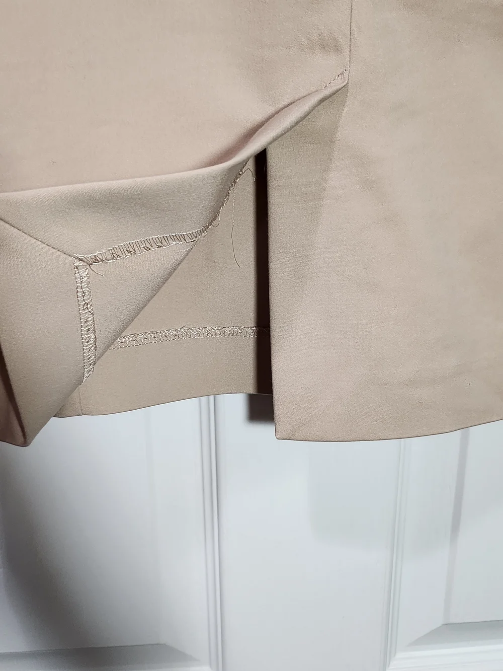 MNG Basics Beige High Waist Fitted Pencil Skirt Size 2